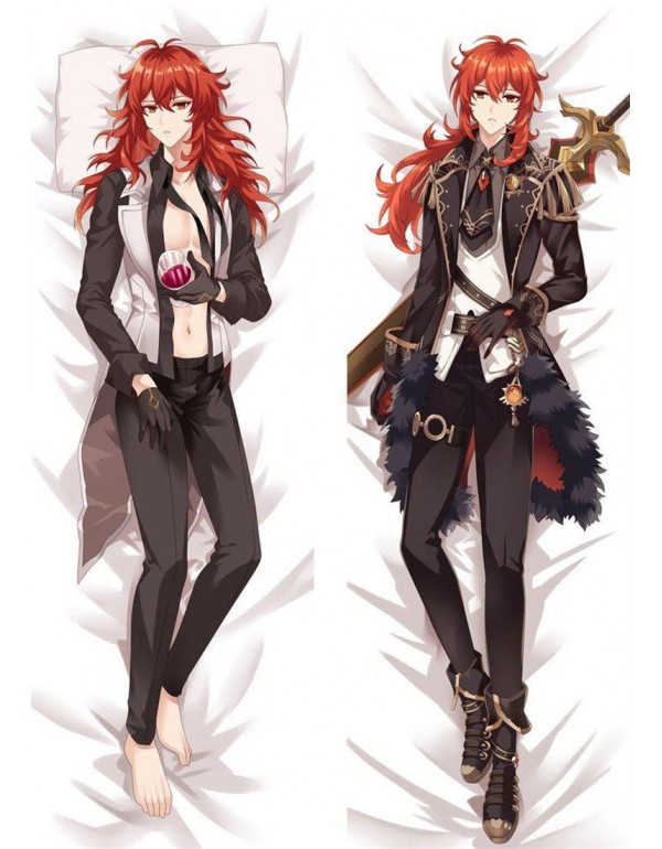 Diluc Ragnvindr Genshin Impact Anime Body Pillow